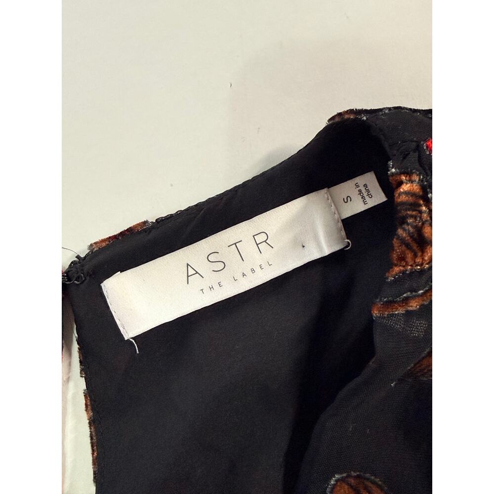 ASTR the Label Jalisca Floral Velvet Burnout Midi Dress S Red Black Whimsygoth - Picture 3 of 10